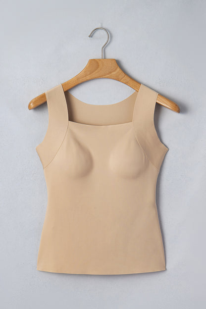 ~PREORDER ~ Solid Color Wide Strap Splicing Athleisure Tank Top ~PREORDER ~