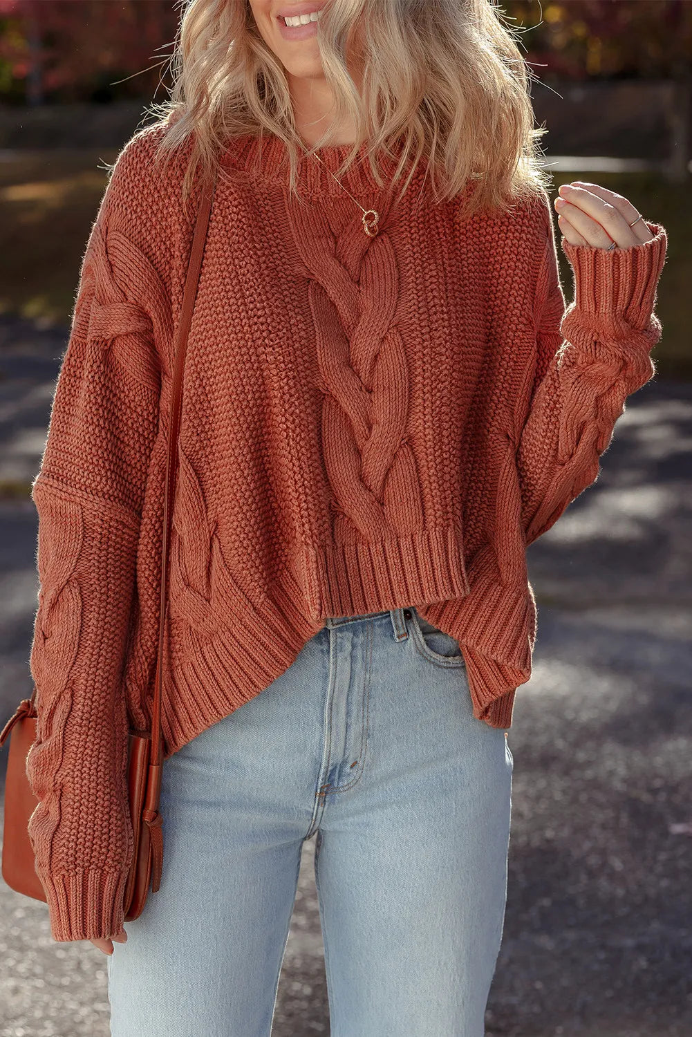 ~PREORDER~ Redwood Cozy Cable Knit Slouchy Sweater ~PREORDER~