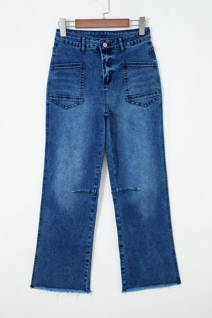~PREORDER ~ Frayed Cropped Straight Jeans ~PREORDER ~