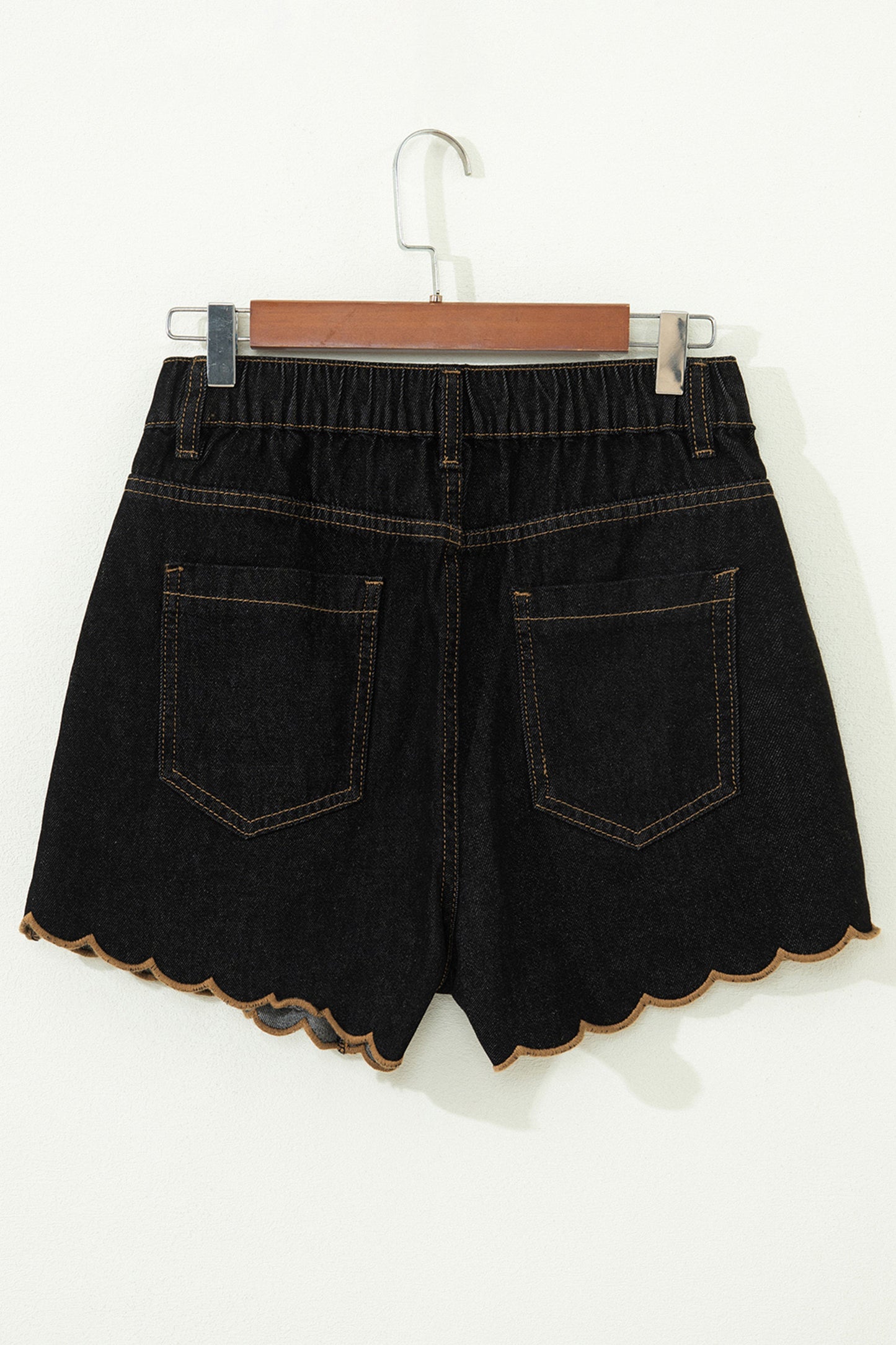 ~PREORDER ~ Scalloped Trim Casual Denim Shorts ~PREORDER ~