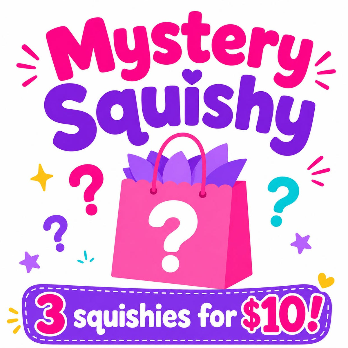 Mystery Squishy Bag | 3 Surprise Squishy Toys