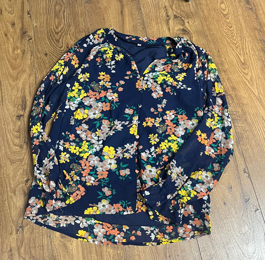 Long sleeve Flowery Blouse