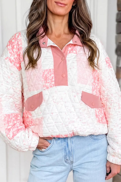~PREORDER~ Pink Patchwork Picnic Quilted Pullover ~PREORDER~