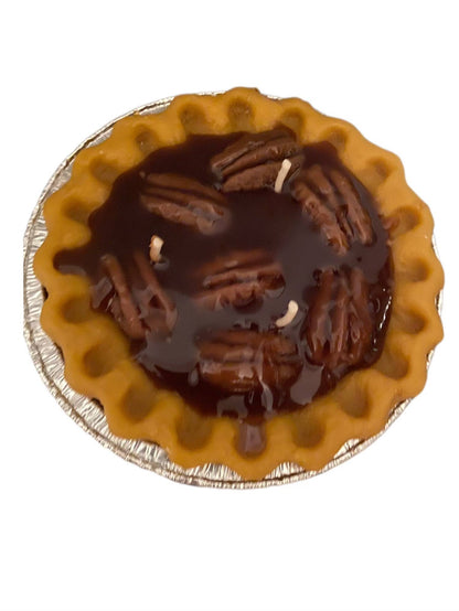 “Sweet Southern Comfort” Pecan Pie Candle – 3-Wick Gel Wax Pie Candle (5-Inch Tin)