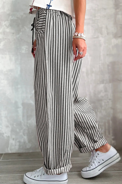 ~PREORDER~ Main Street Stripe Drawstring Barrel Pants ~PREORDER~