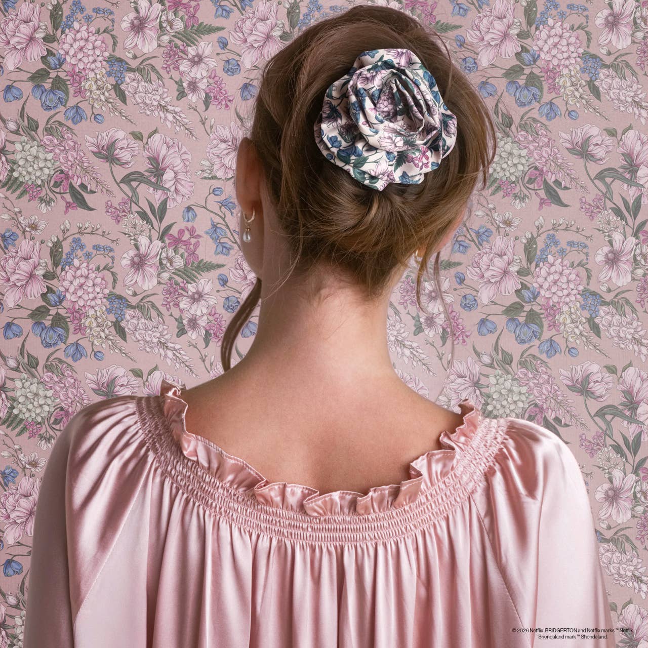 Kitsch x Bridgerton Rosette Flat Cloud Hair Clip – Floral All-Day Hold Claw Clip
