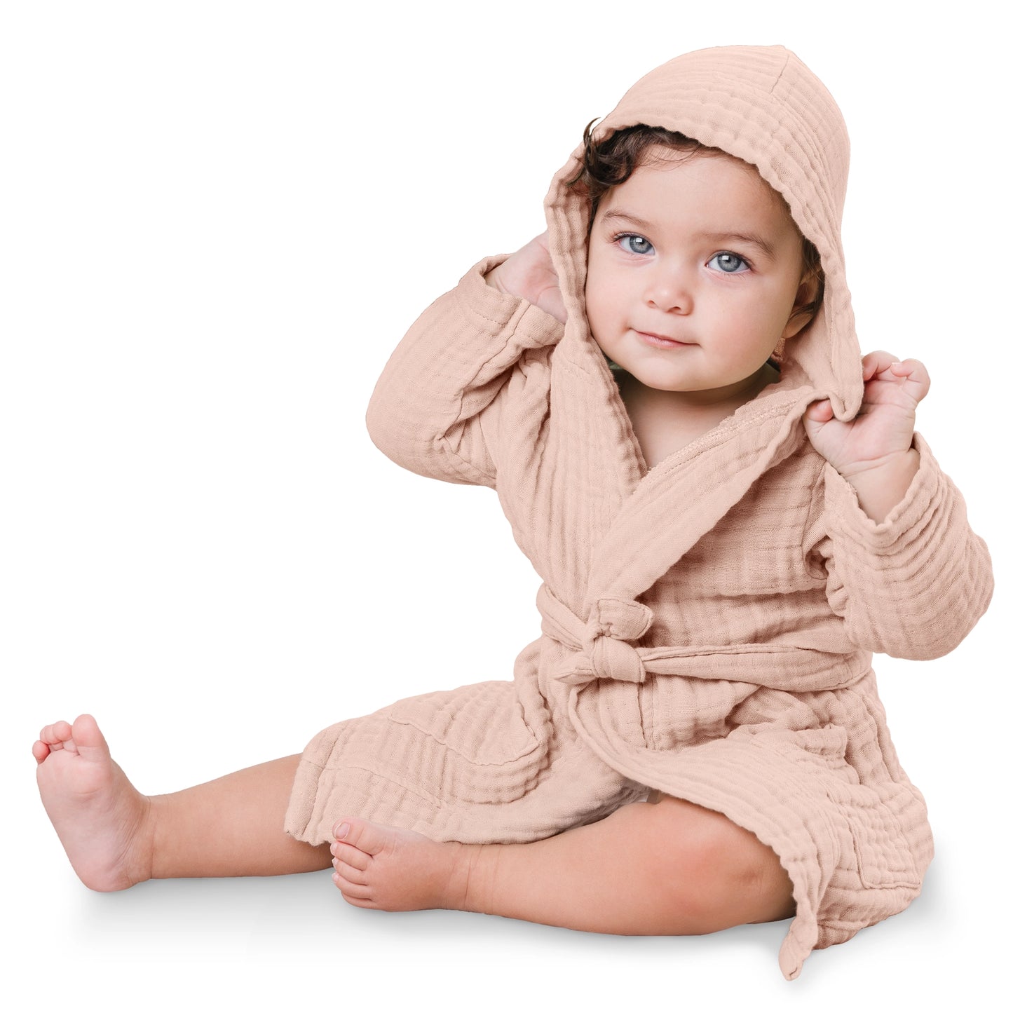 Muslin Bath Robe – 6–12M | Soft, Cozy & Adorable Baby Essential