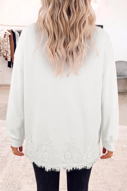 ~PREORDER~ Lace & Lovely Mock Neck Sweatshirt ~PREORDER~
