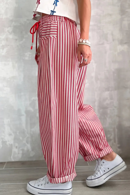 ~PREORDER~ Cherry Stripe Drawstring Barrel Pants ~PREORDER~