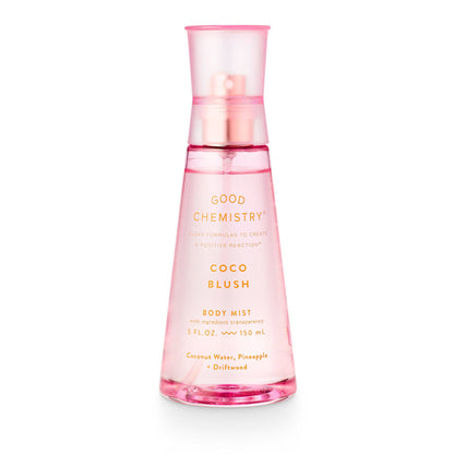 Good Chemistry Coco Blush Body Mist | Coconut Water Pineapple Driftwood Fragrance Spray