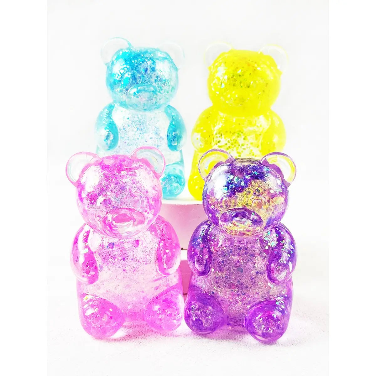 Glitter Gummy Bear Squishy | Sparkly Jelly Sensory Toy