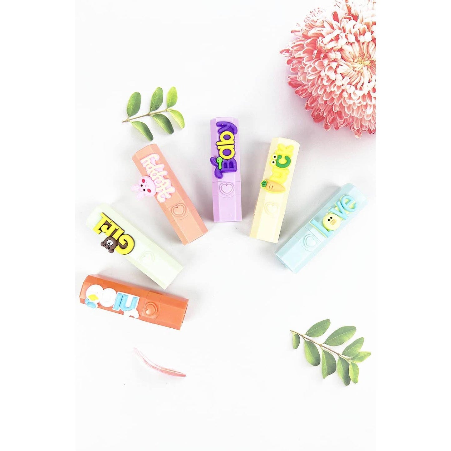 LIP BALM WITH CUTE SILICONE DESIGN