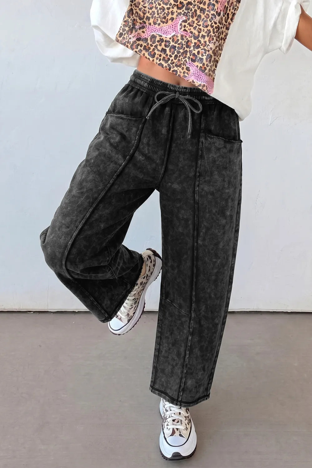 ~PREORDER~ Midnight Mineral Wash Barrel Pants ~PREORDER~