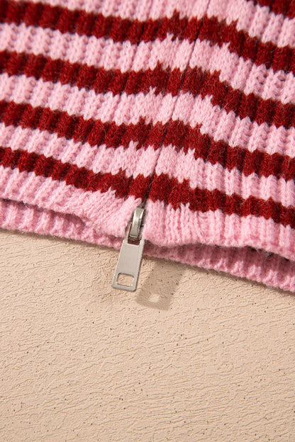 ~PREORDER~ Cherry Blush Stripe Zip Sweater ~PREORDER~