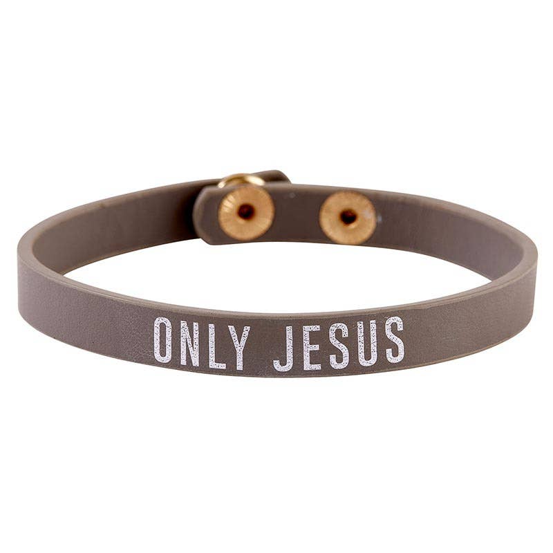 Only Jesus Vegan Leather Bracelet | Thin Adjustable Faith Bracelet