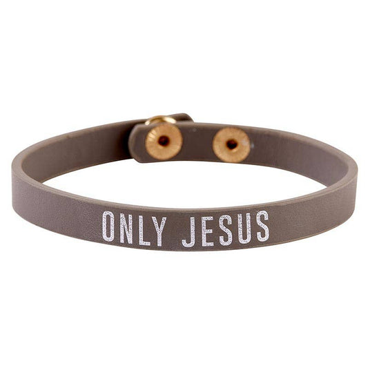 Only Jesus Vegan Leather Bracelet | Thin Adjustable Faith Bracelet