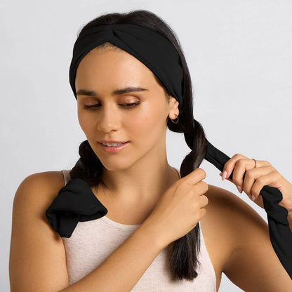 Set & Flow Heatless Curling Headband - Black by Kitsch