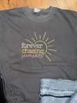 Forever Chasing Sunsets Embroidered Tee | Women's Sunset Lover Graphic T-Shirt