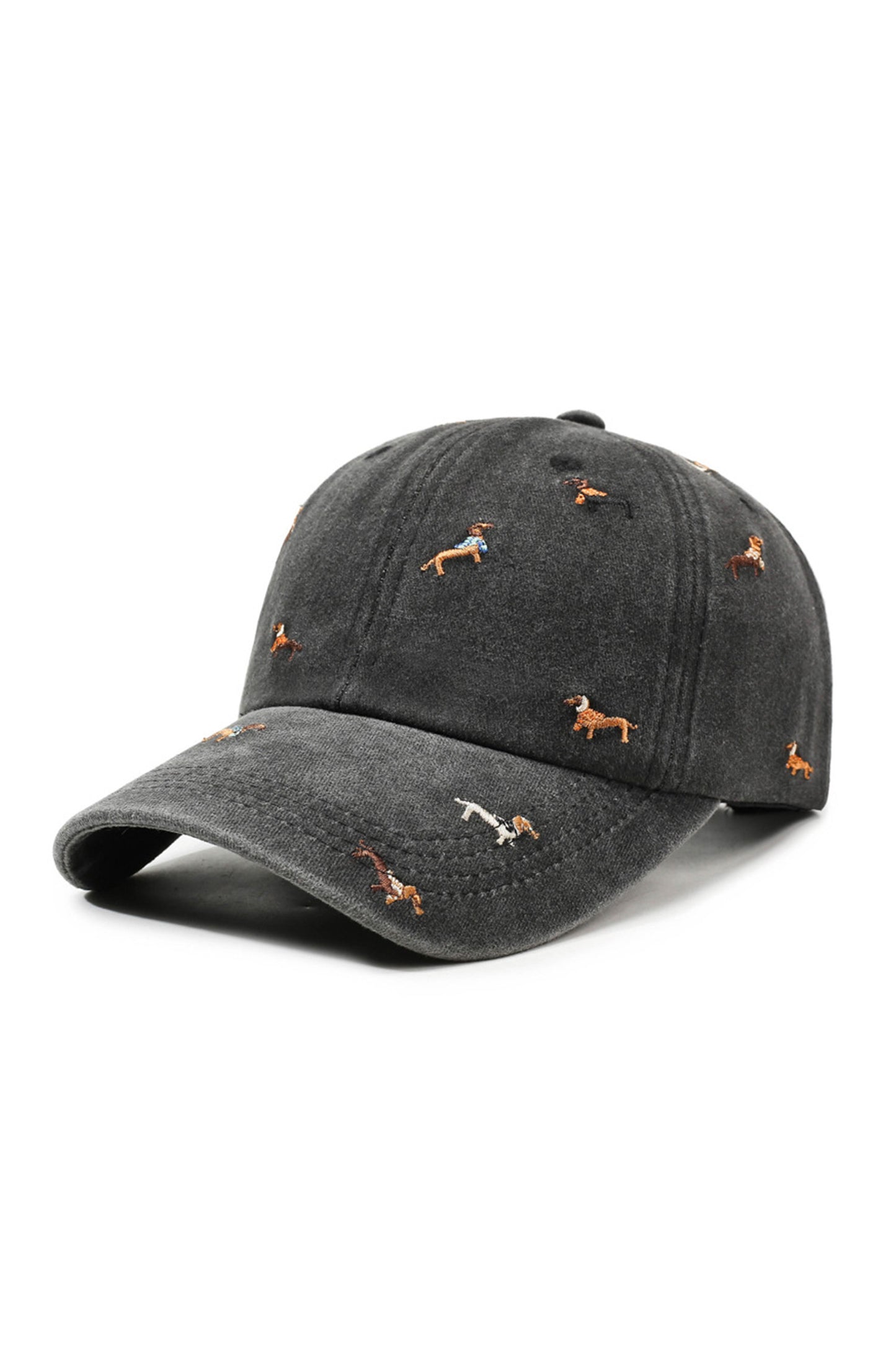 Bristol Black Dachshund Embroidered Baseball Cap – Cute Dog Washed Adjustable Hat