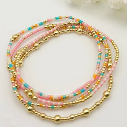 Stone Stack Bracelet | Natural Stone Multi Layer Stretch Bracelet