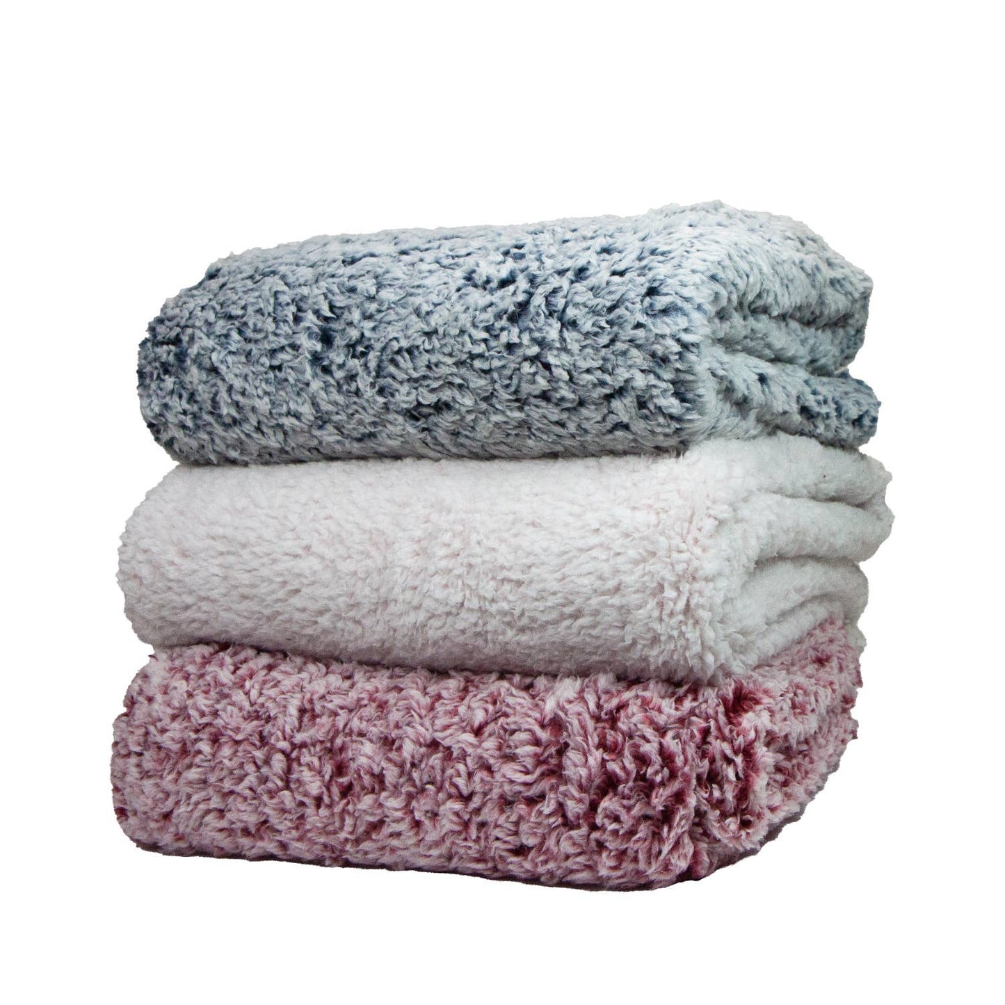 Wooly Throw Blanket - 50 x 60 - 100% Poly- Assorted Colors