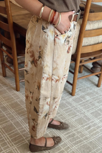 ~PREORDER~ Prairie Rose Floral Barrel Jeans ~PREORDER~