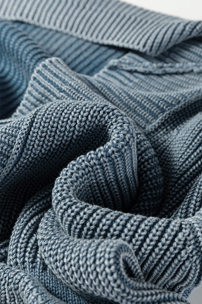 ~PREORDER ~ Mineral Wash Exposed Seam Patchwork Knit Open Sweater Cardigan ~PREORDER ~