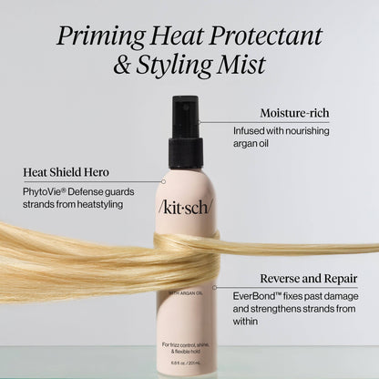 Pirming Argan Oil Heat Protectant & Styling Mist – Boost Shine & Banish Frizz ✨ by Kitch