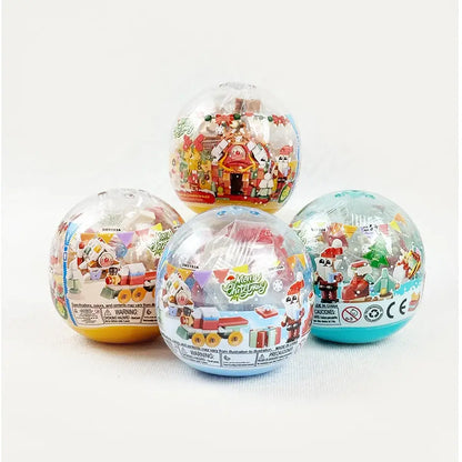 Merry Mini Build Ball | Christmas Dessert House Building Block Toy