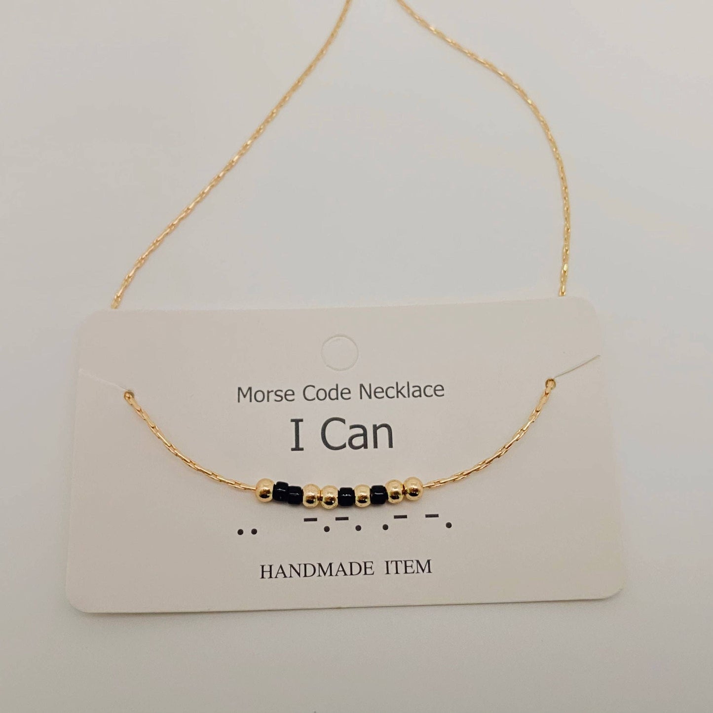 Personality Handmade Morse Code Necklace with Card