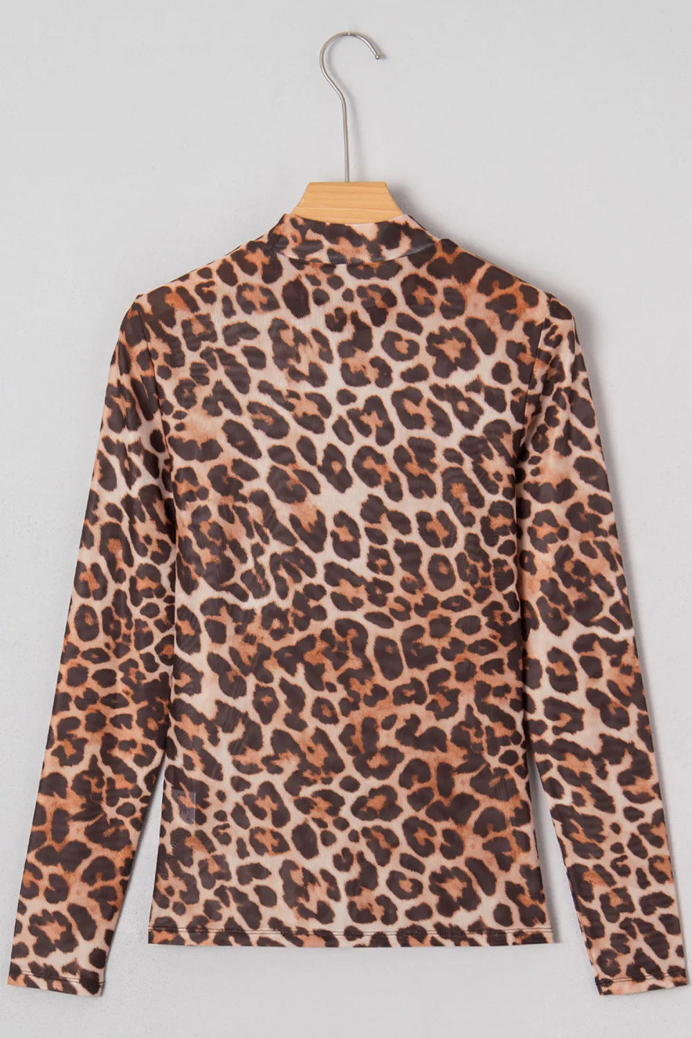 Wildside Leopard Mesh Long Sleeve Top