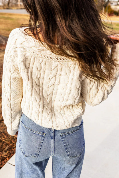 ~PREORDER~ Cream Cable Classic Sweater ~PREORDER~