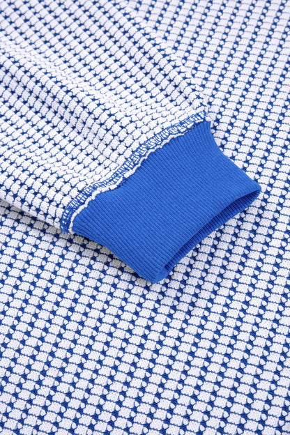 ~PREORDER~ Blue Skies Waffle Knit Exposed Stitch Top ~PREORDER~