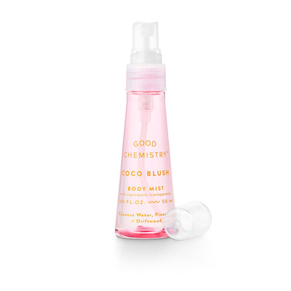 Good Chemistry Coco Blush Mini Body Mist | 1.7 oz Coconut Pineapple Fragrance Spray
