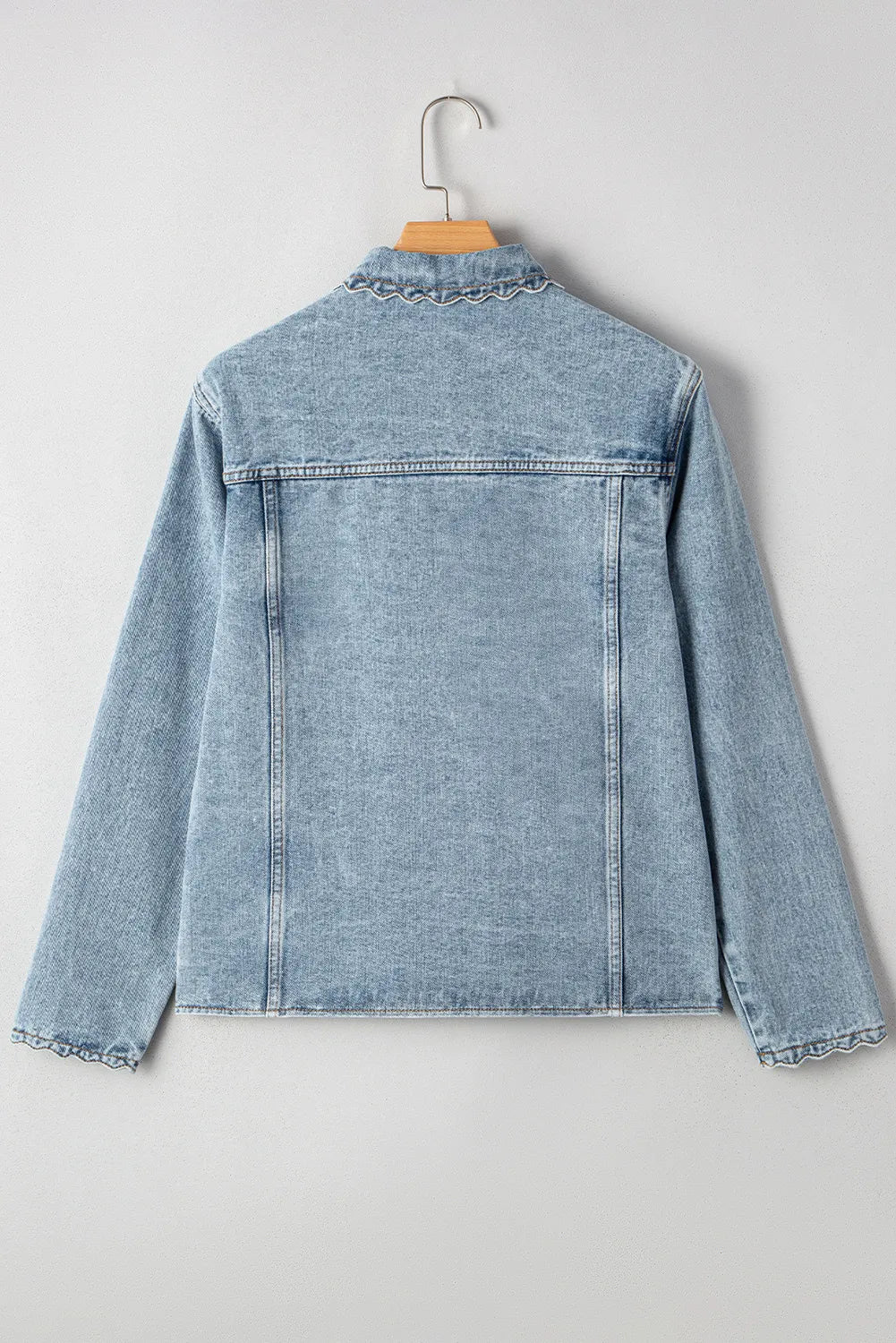 Scalloped Detail Denim Jacket