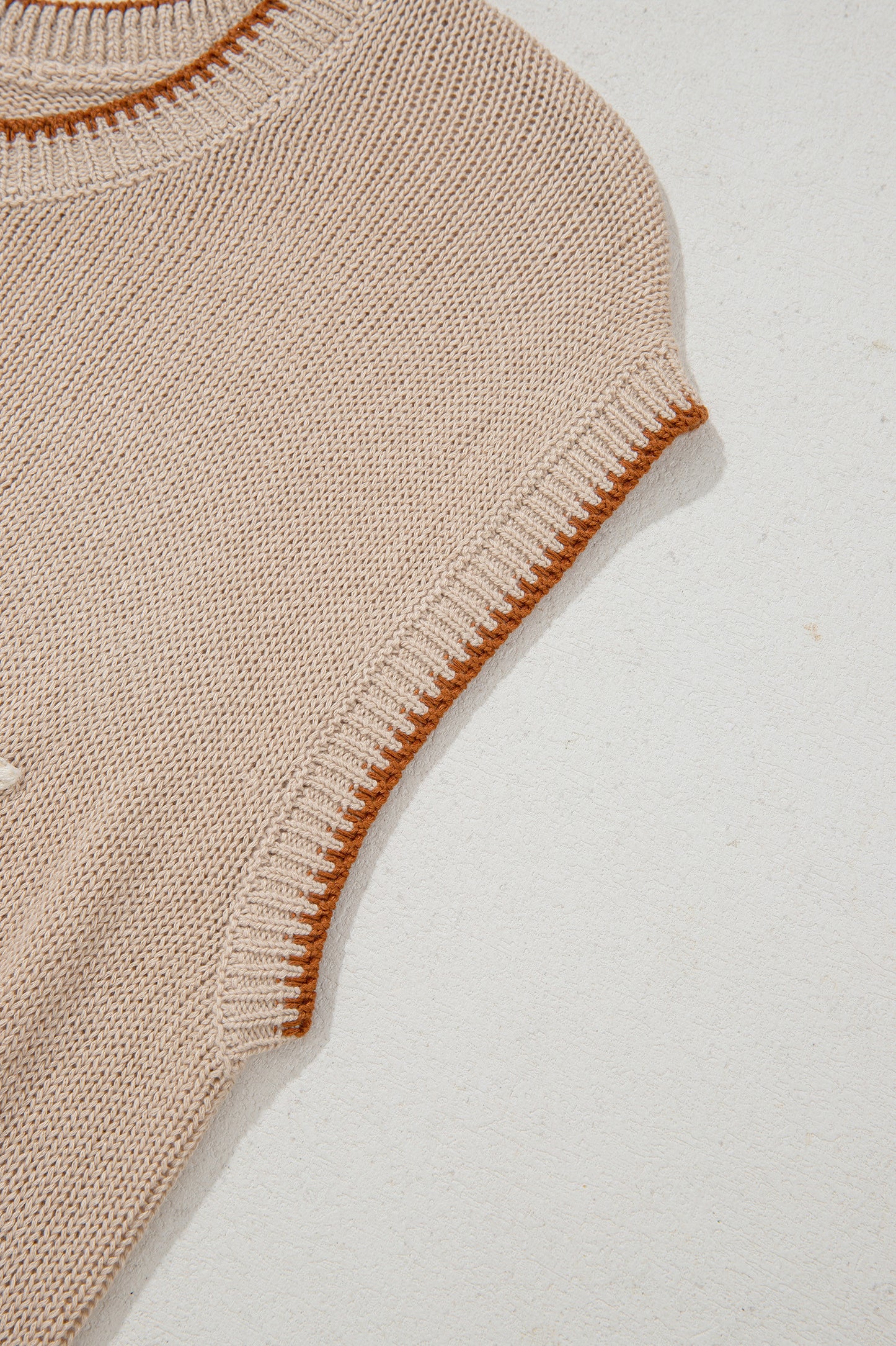 ~PREORDER ~ Parchment Contrast Trim HOWDY Knit Sweater Top ~PREORDER ~