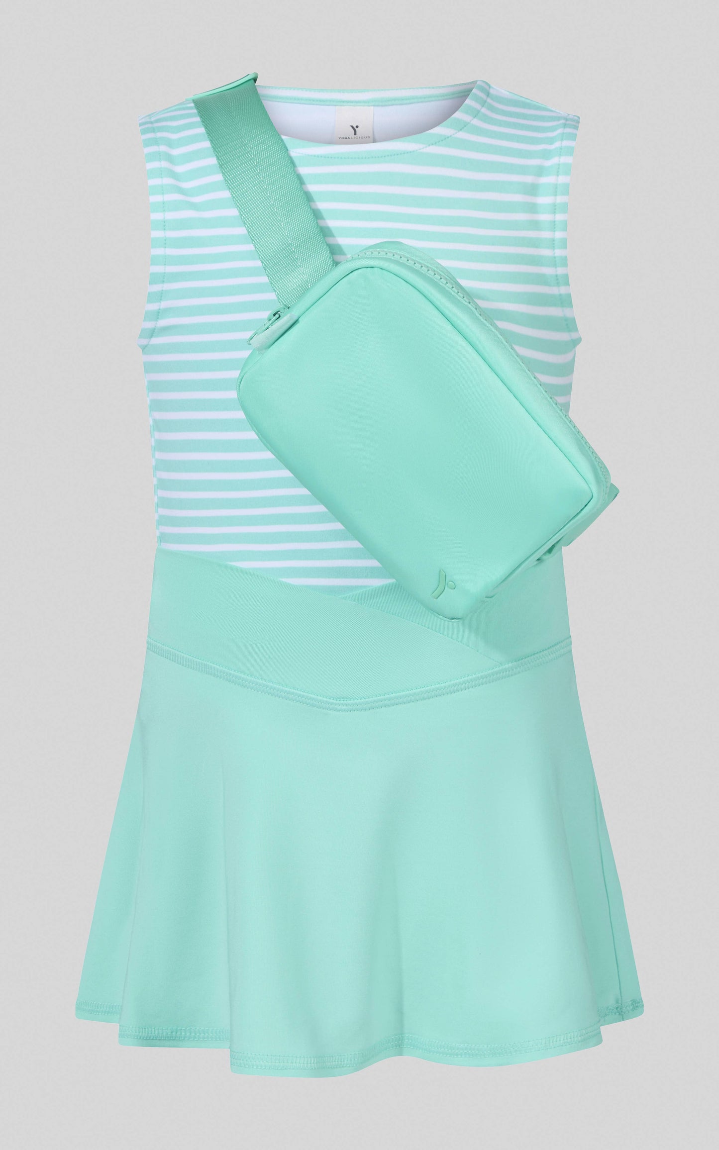 Little Girls Tank, Crossover Skort & Fanny Bag Set | 3-Piece Boutique Outfit