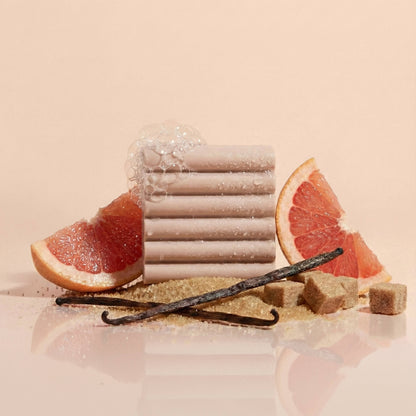 Kitsch Warm Sugar Body Wash Bar – Vanilla & Pink Grapefruit Scented Moisturizing Solid Body Soap