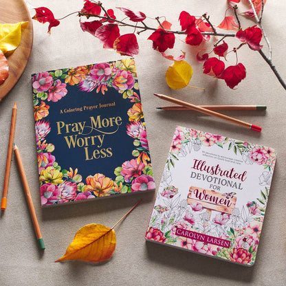 Pray More Worry Less Coloring Prayer Journal | Guided Christian Prayer Journal