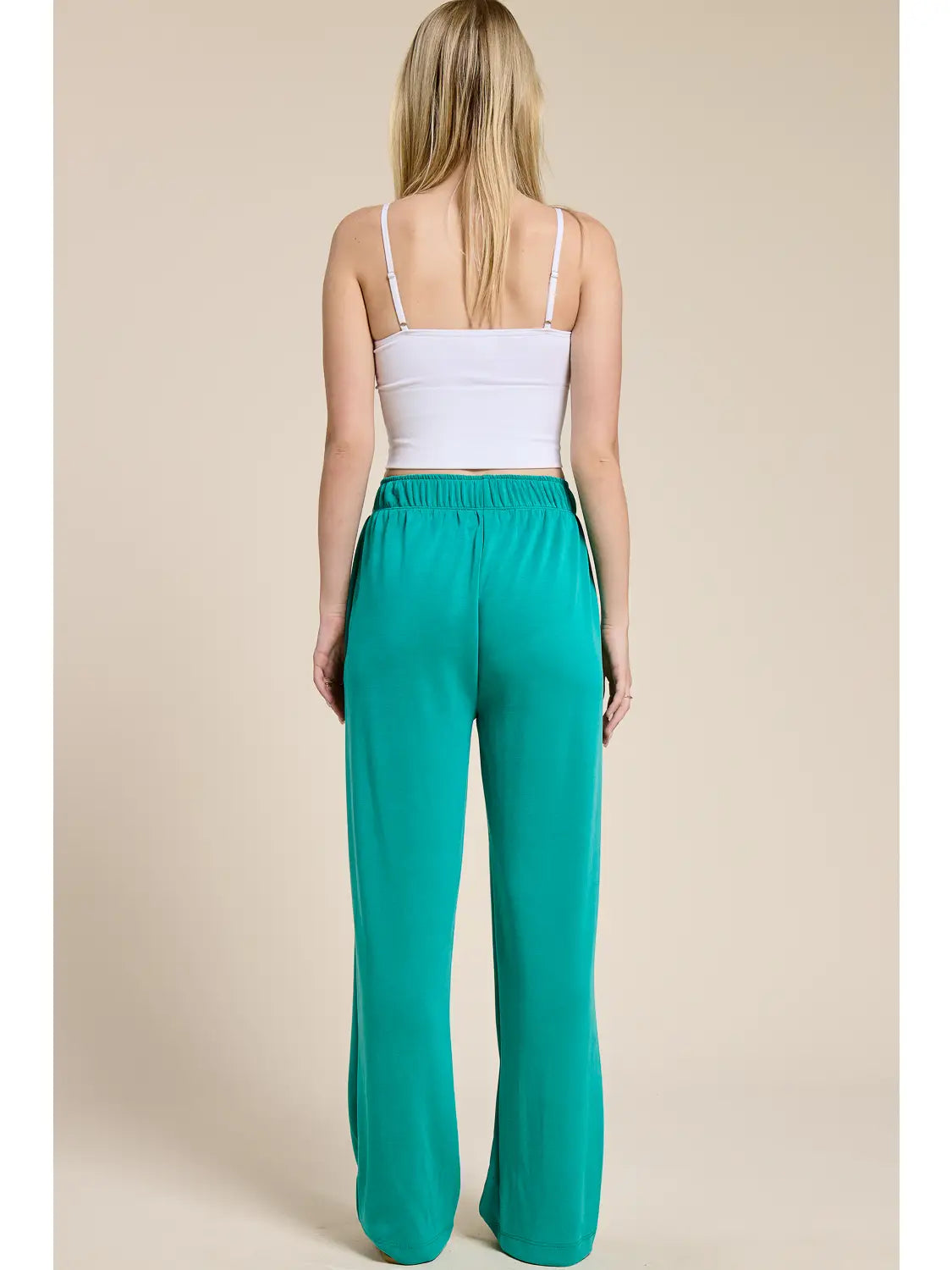 The Margo Scuba Wide Leg Pants – Pull-On Scuba Knit Boutique Lounge Trousers