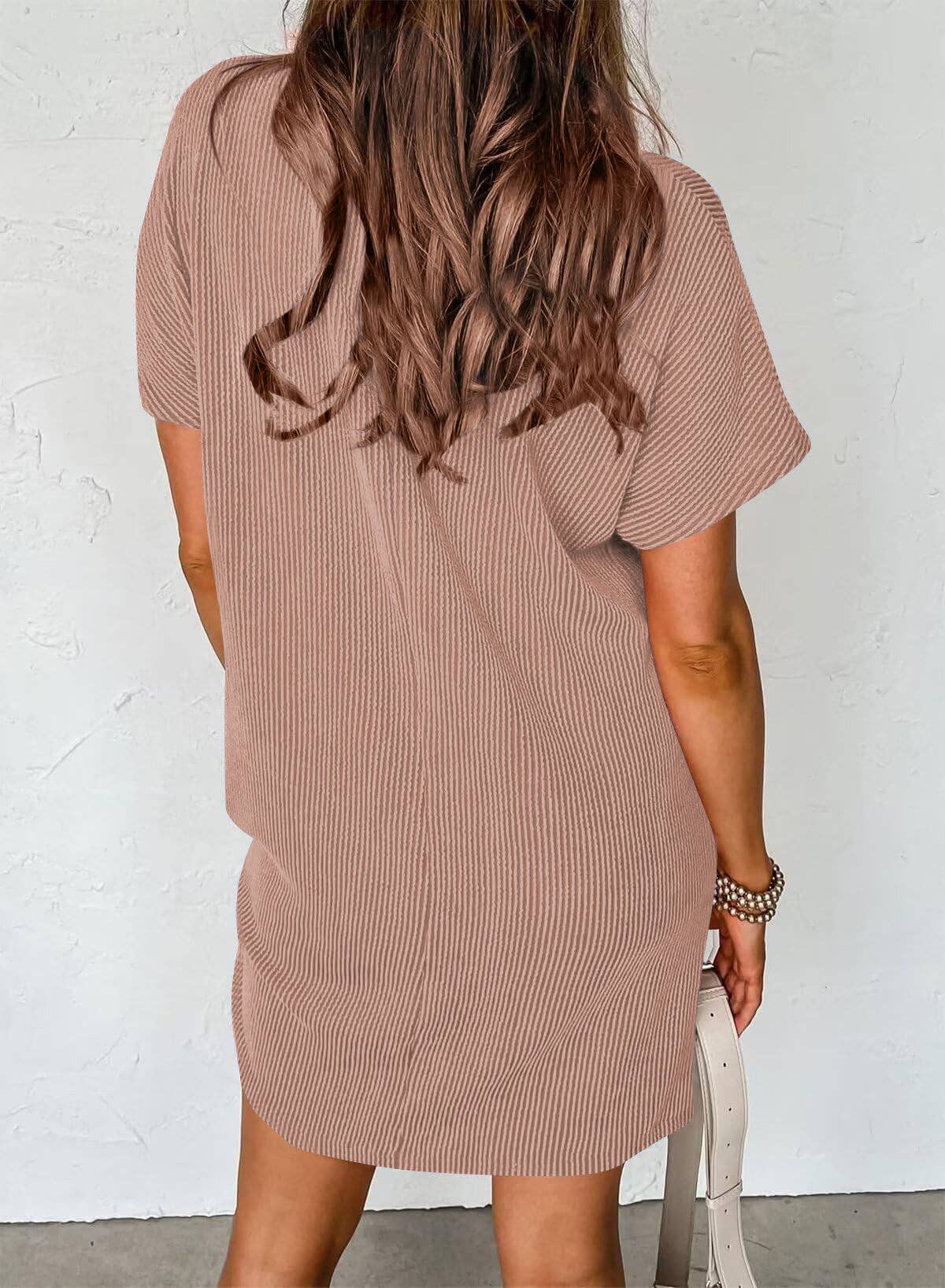 Summer Casual T-shirt Short-sleeved Dress (With Pockets)