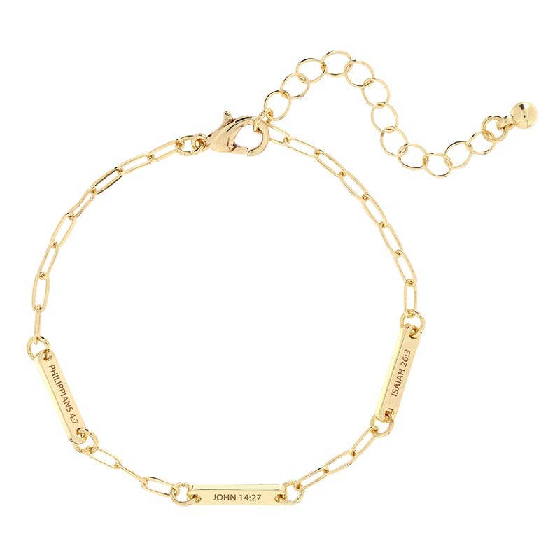 Love & Faith Gold Bracelet | Assorted Inspirational Faith Bracelet