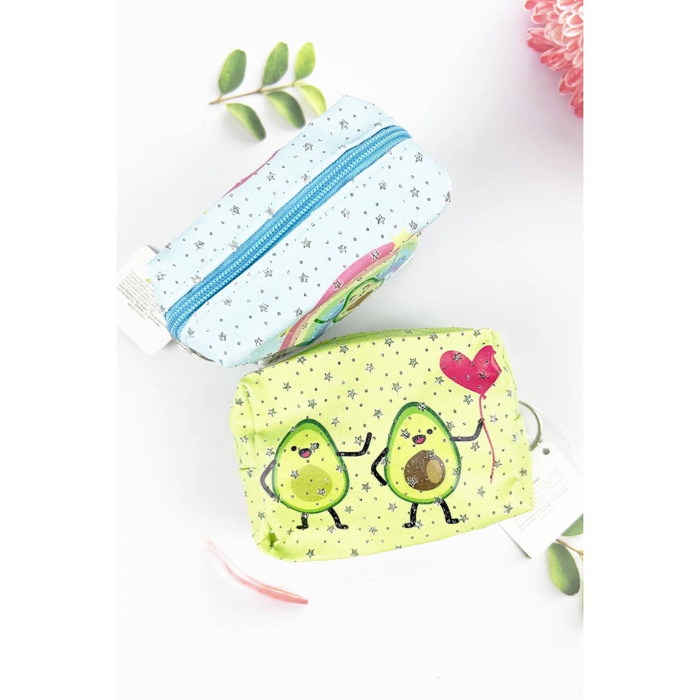 CUTE FASHION COSMETIC POUCH OF ASSORTED AVOCADO PRINT