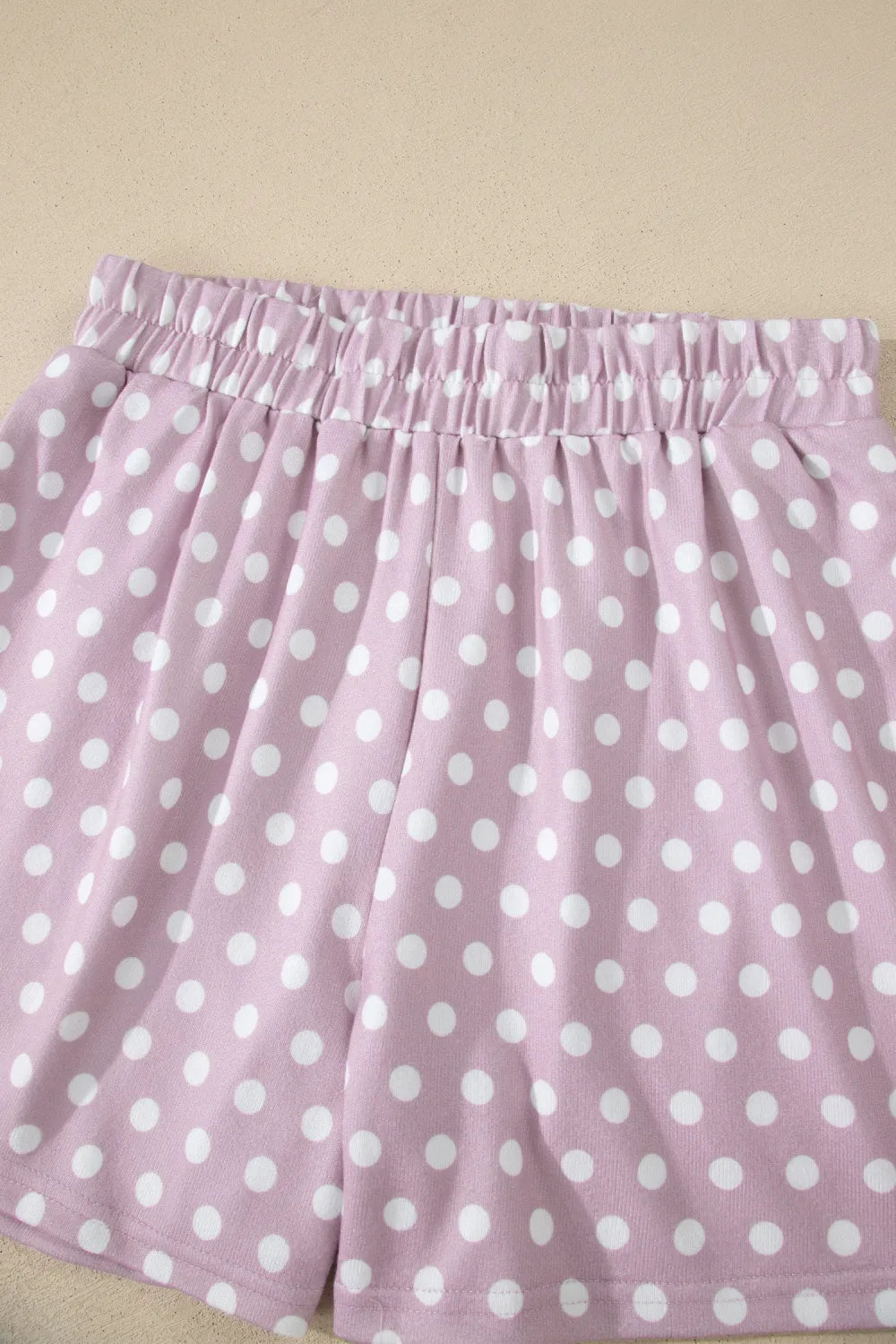 Lavender Dot Lounge Set | Purple Polka Dot Short Set