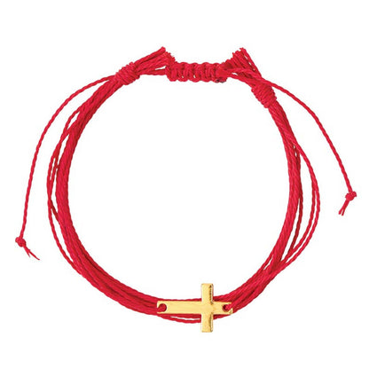 Faithful Findings Cross Woven Bracelet | Adjustable Multi-Color Faith Bracelet