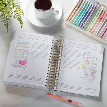 The Illustrated Words of Jesus for Women | Spiral Bound Coloring Devotional