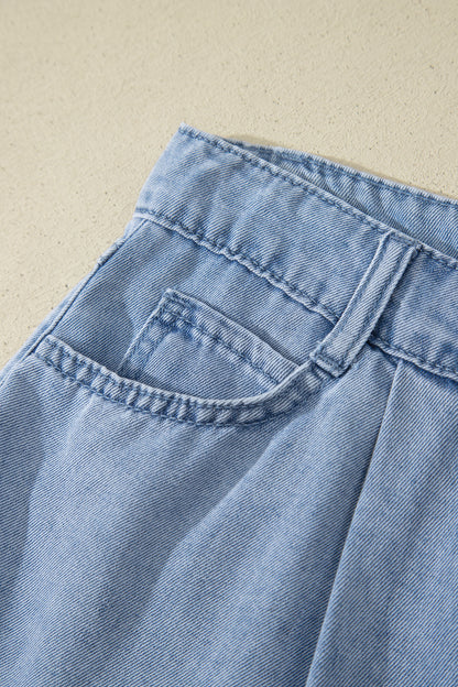 ~PREORDER ~ Myosotis Scalloped Trim Casual Denim Shorts ~PREORDER ~