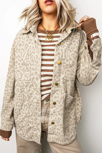 ~PREORDER~ Wildly Neutral Corduroy Leopard Jacket ~PREORDER~