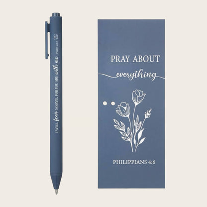 Christian Bible Verse Bookmark & Pen Set | Inspirational Scripture Pen Gift