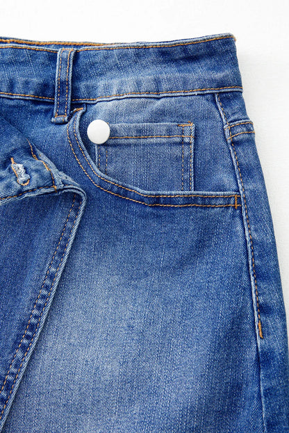 ~PREORDER~ Ashleigh Blue Wrapped Crossed Waist Denim Mini Skirt ~PREORDER~